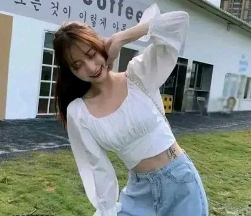 White Puff Sleeve Top