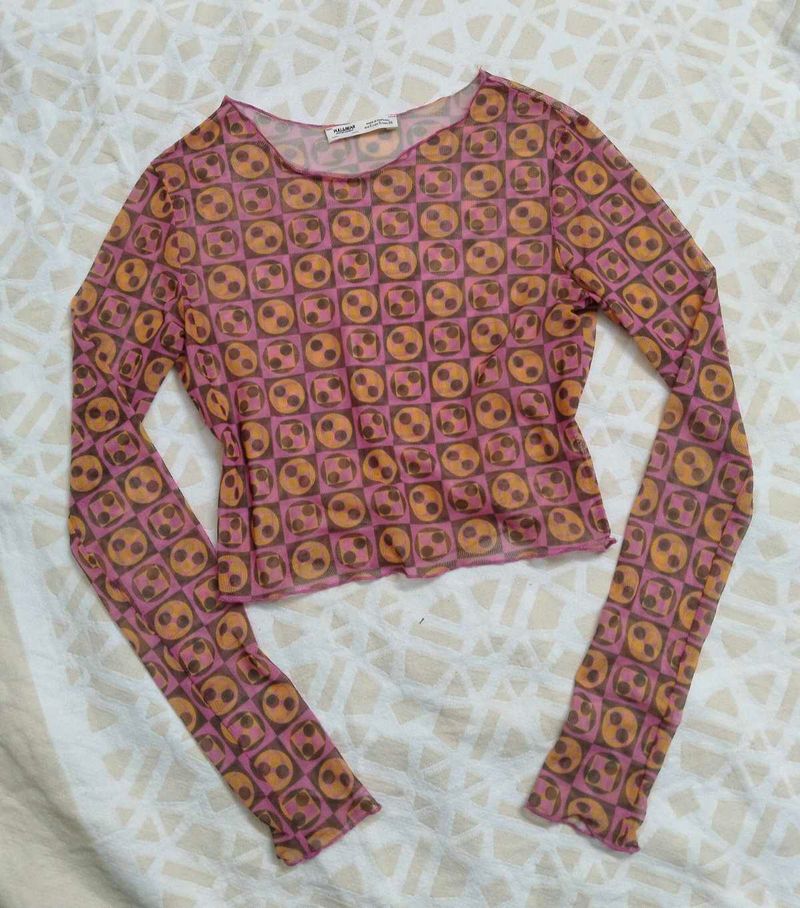 Y2K Mesh CropTop (Pull&amp;Bear)