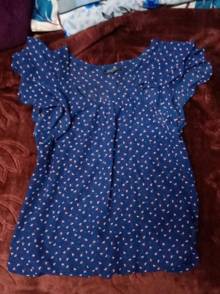 Navy Blue Balloon Top