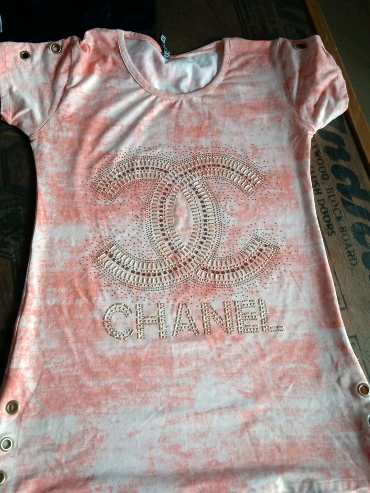 Peach Coloured Fitted Top