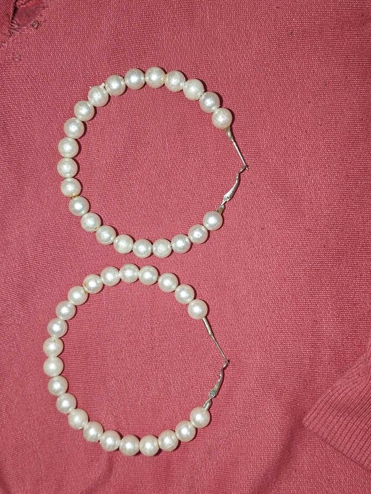 Pearl Hoop Earrings