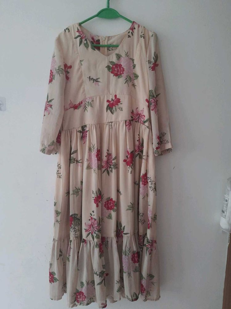 Floral Dress Long Festive Party Wear