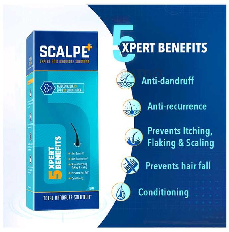 Scalpe Plus Ketoconazole 2% Anti Dandruff Shampoo