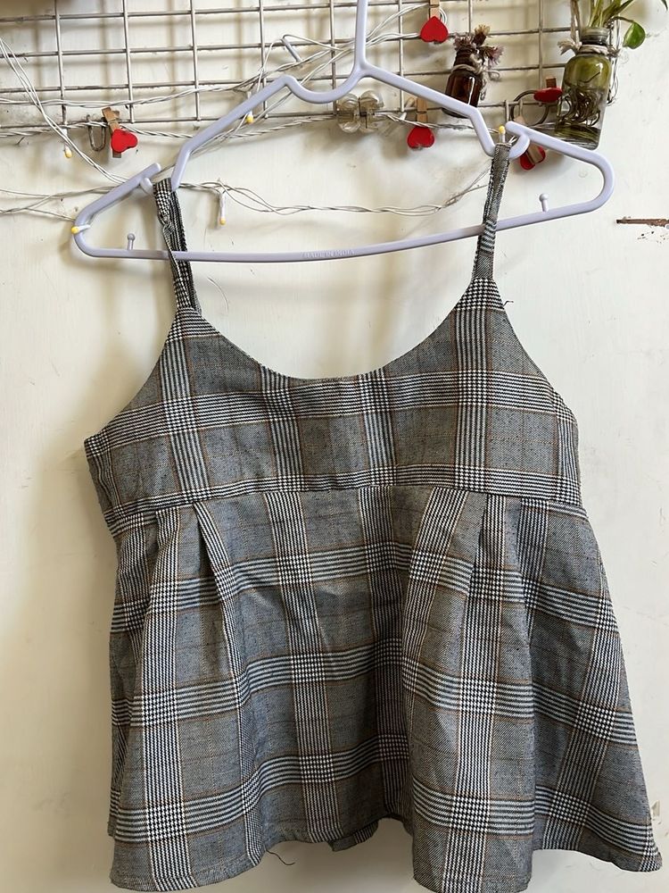 Plaid Cami Top