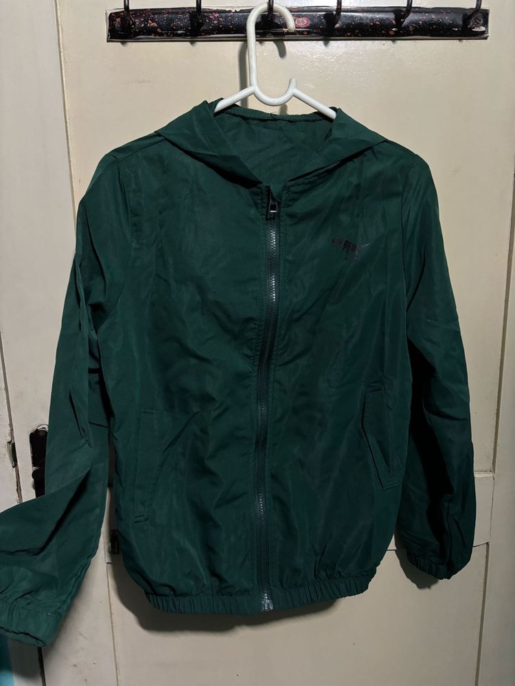 SHEIN Dino Adventure Green Hooded Jacket 🦖🌲