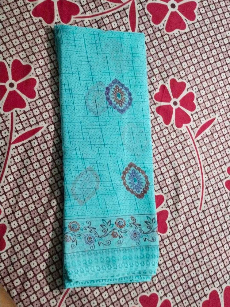 BLUE PRINTED SAREE