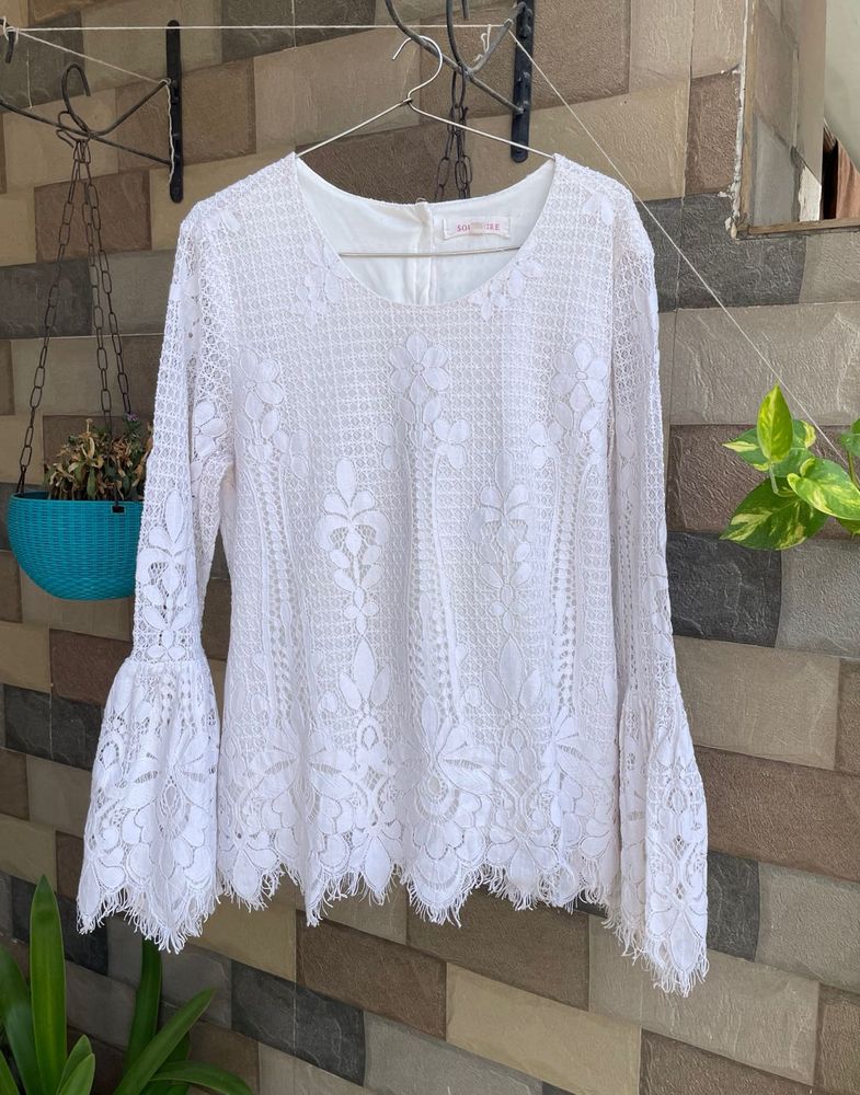 Lace Bell Sleeve Top