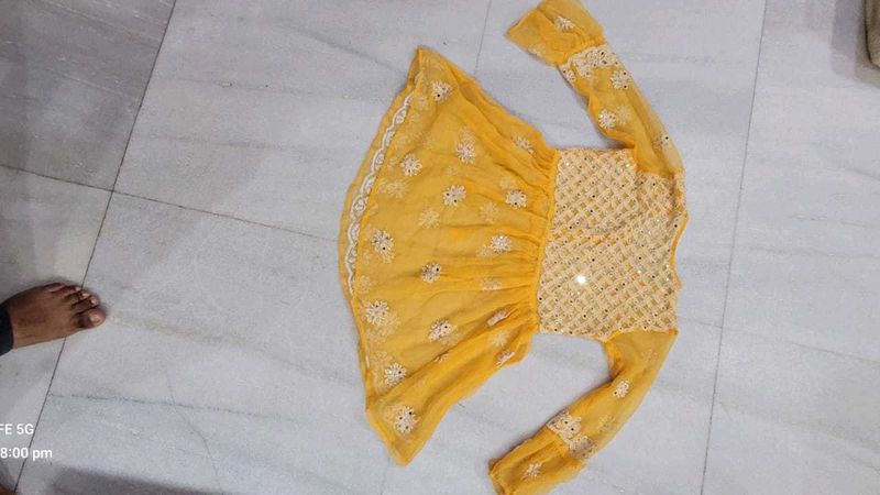 TOP NET FABRIC WITH FULL MIRROR WORK AND EMBROIDER