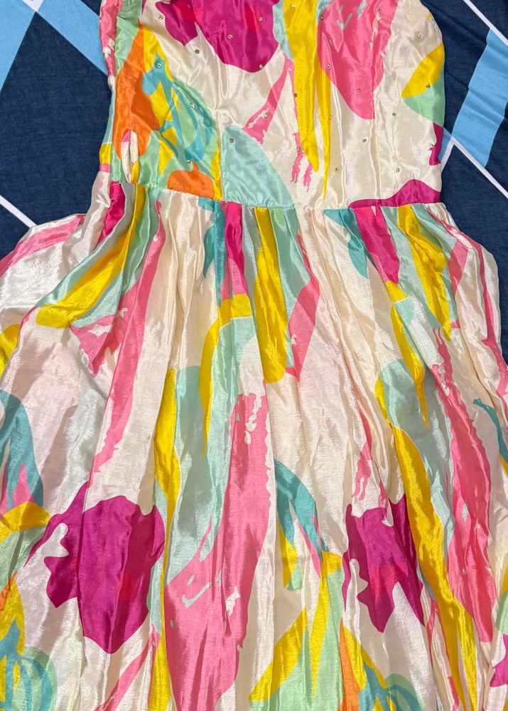 Colorful Abstract Print Dress