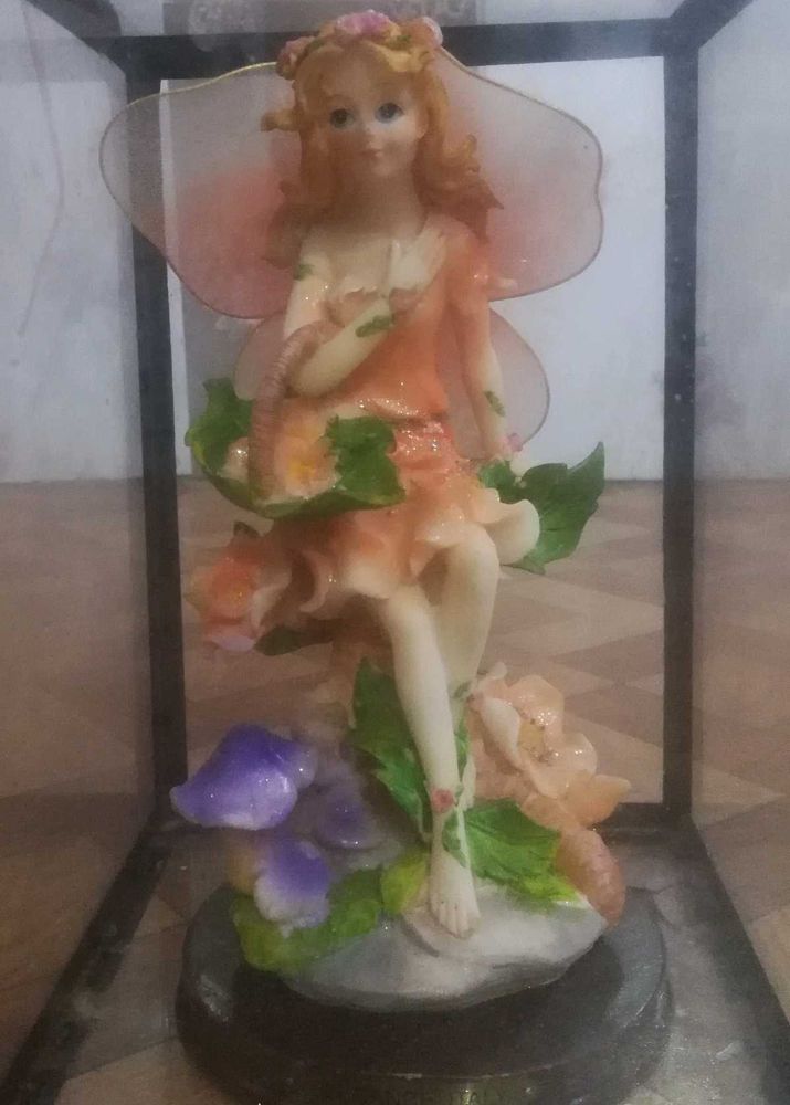 Elegant Fairy Showpiece in a Glass Display Box.
