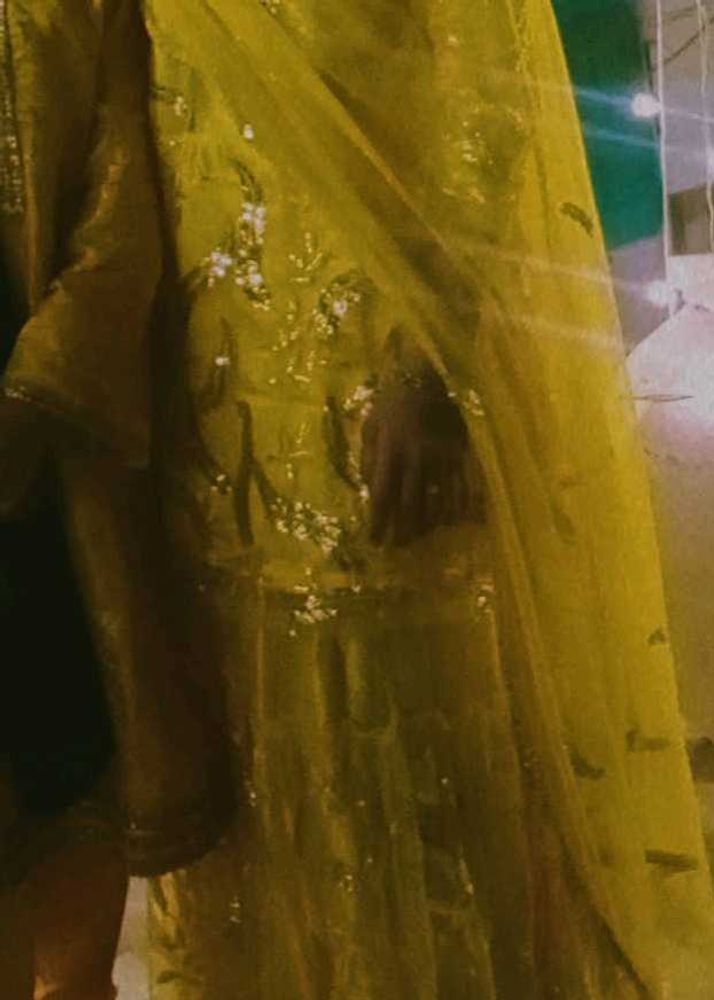 Yellow Embellish Indian Dress Sharara Weding Nikha
