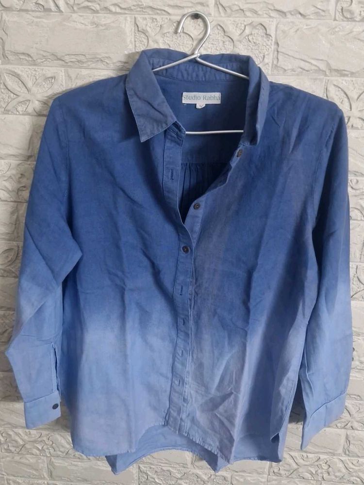 Blue Ombre Denim Shirt