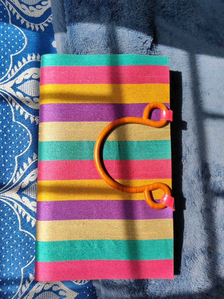 Multicolor Beautiful Wallet Bag With Wooden Handle