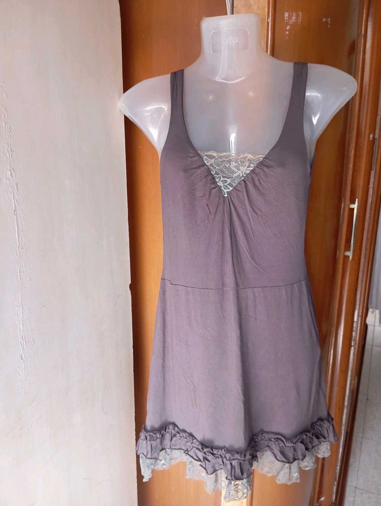 Cute Grey Sleeveless Top
