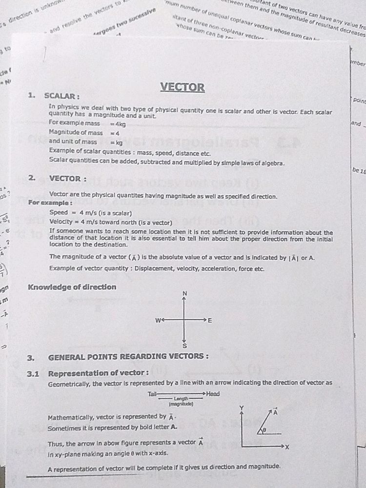 Physics Vector Notes