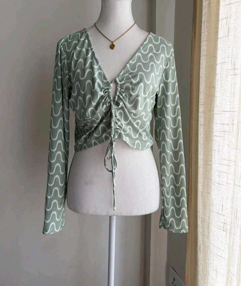 sage green 🍏 Crop Top