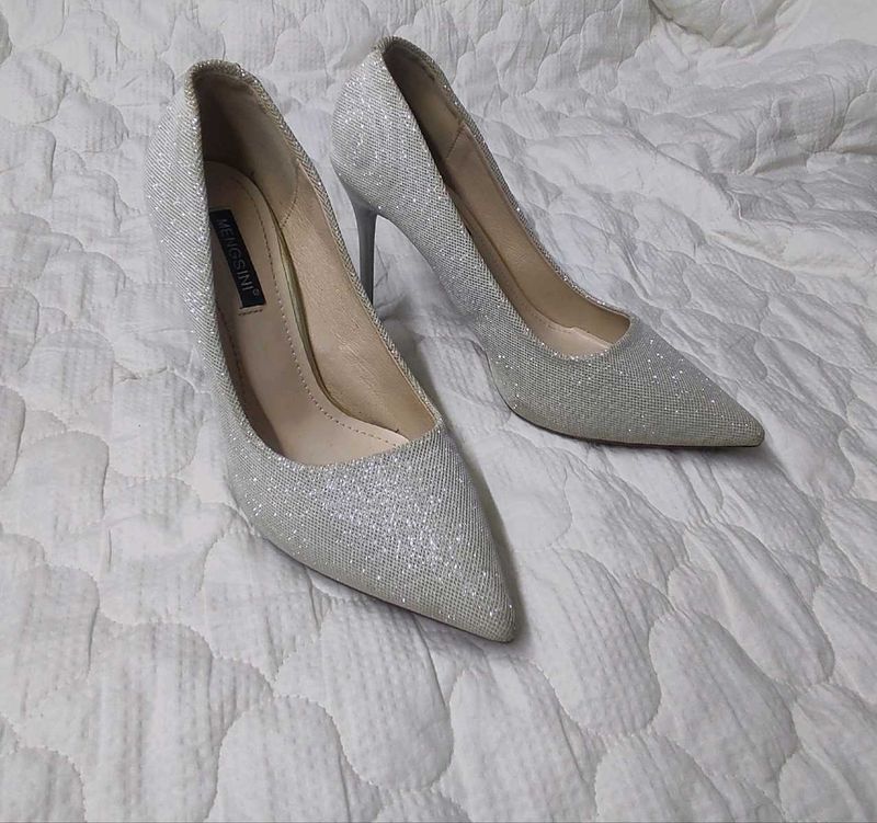 Sparkling Silver Heels