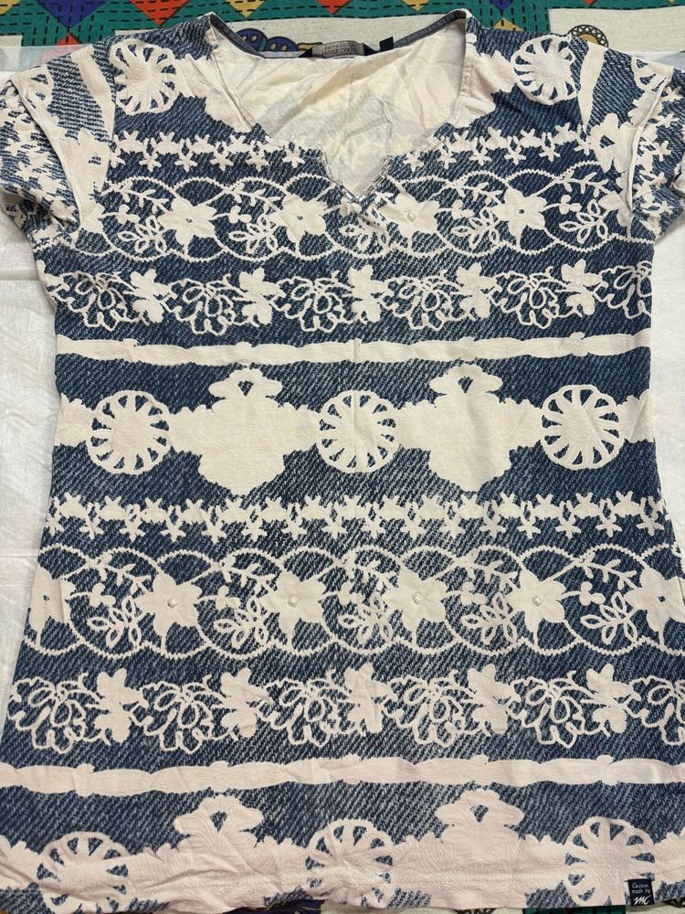 Monte Carlo Embellished Cotton Top