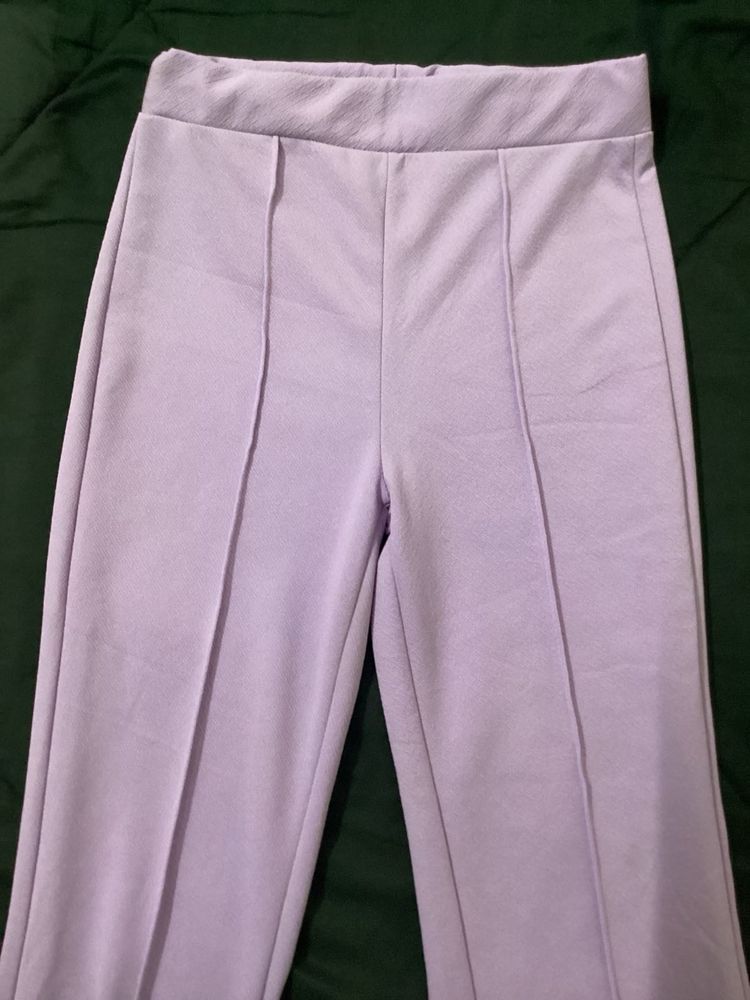 Lavender Korean Flared Pants