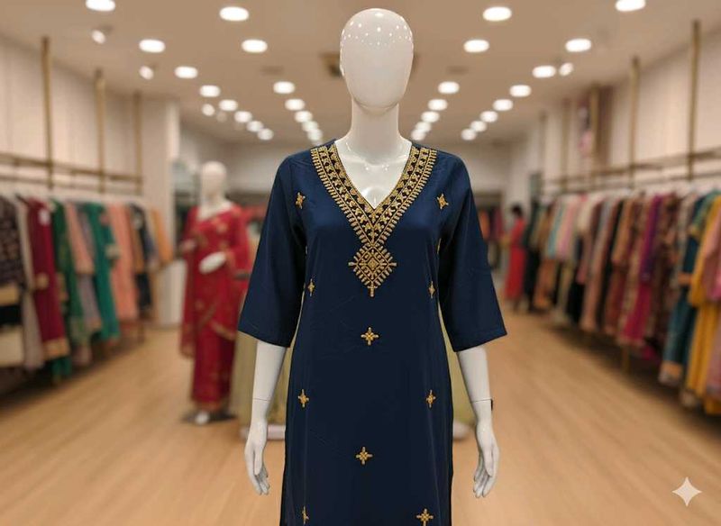 stylish embroidery new kurti