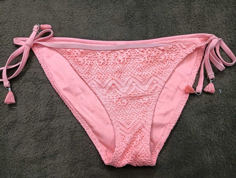 Pink Crochet Bikini Bottom