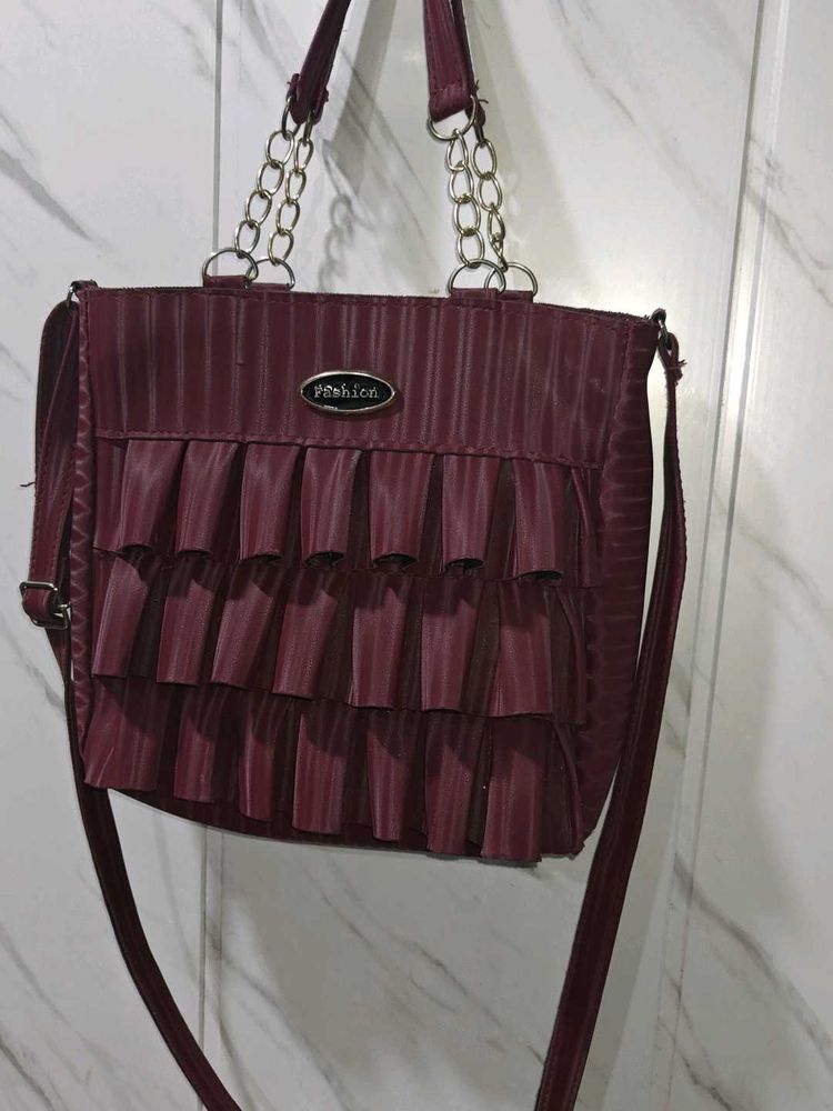Maroon Handbag