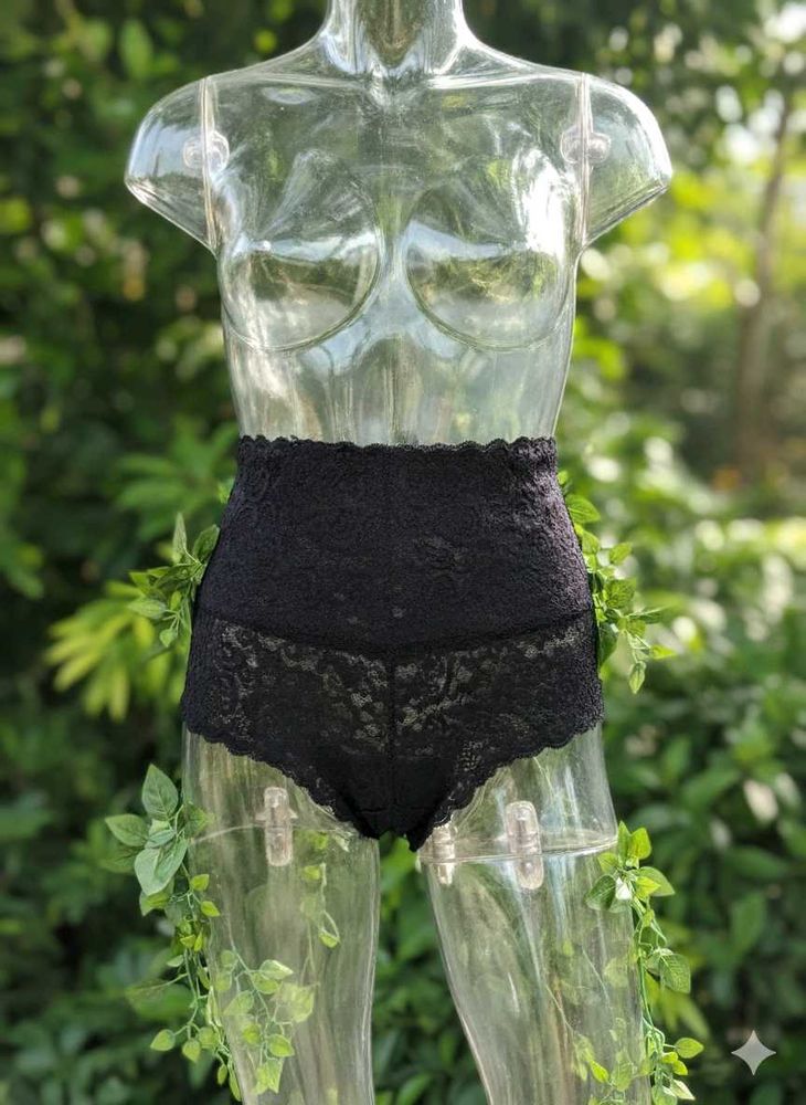 Black Lace High-Waisted Panty