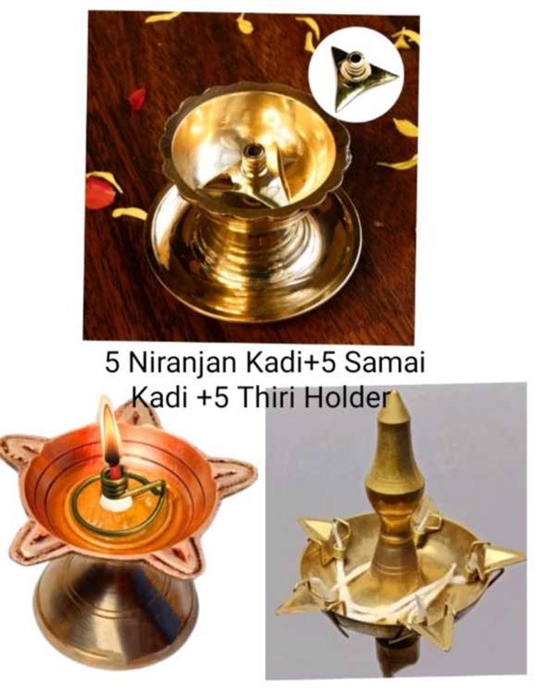 Brass Niranjan Wick Holder Samai Kad