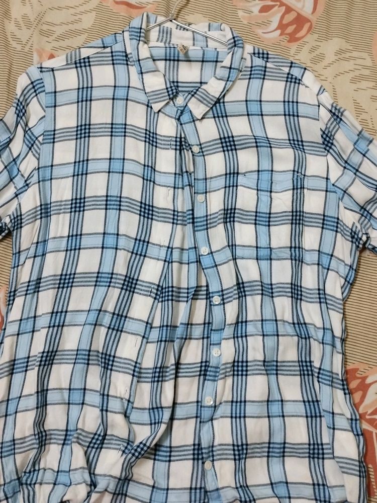 Bare Denim Chequered Blue Shirt