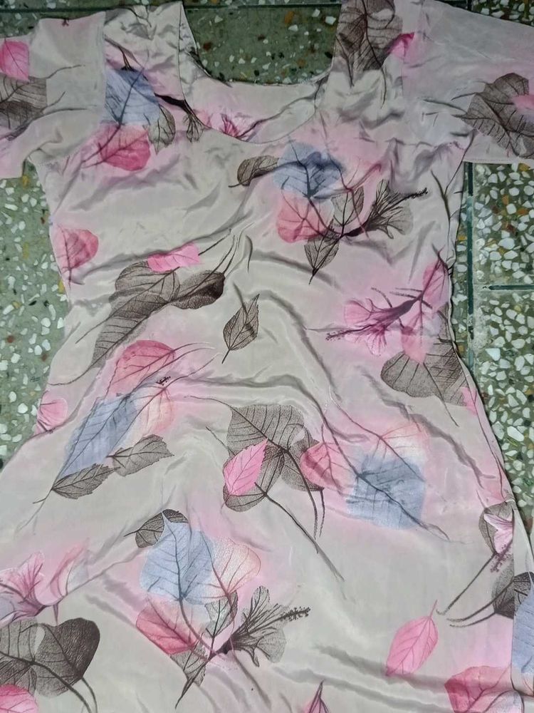 Multi Colour Crape Silk Suit