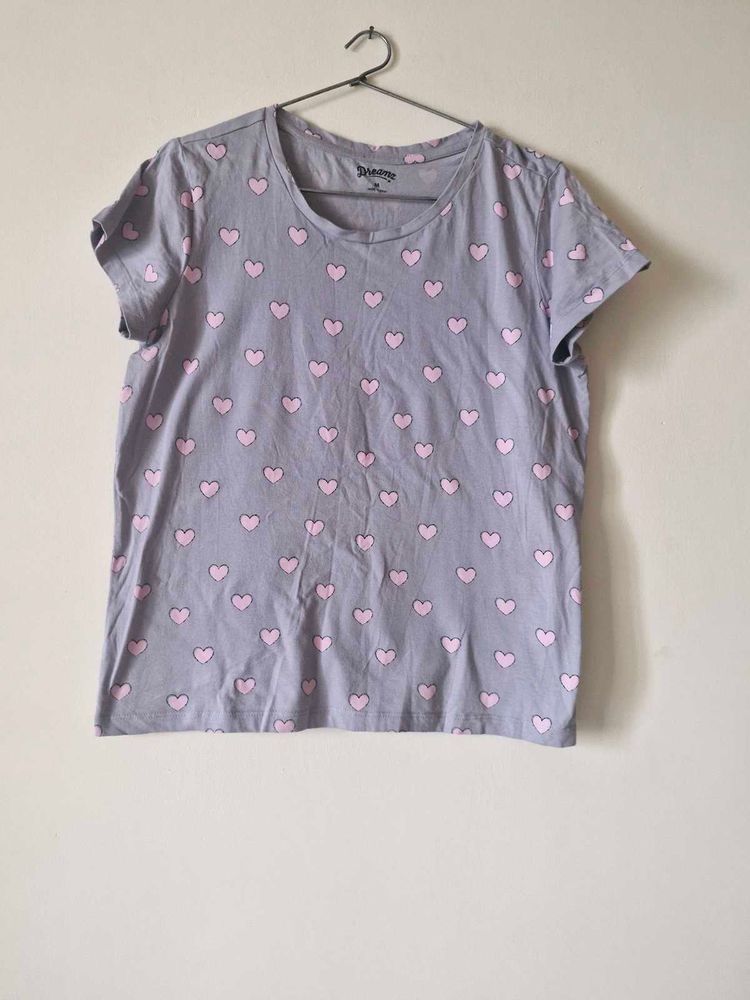 Heart Print Tee