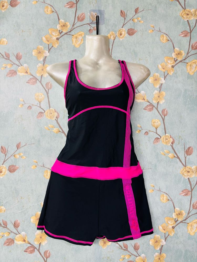 Black &amp; Pink Romper