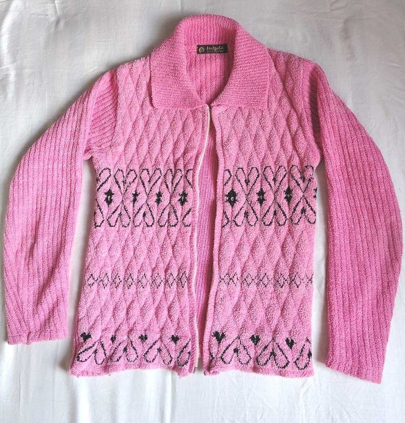 Cute Pink Crop Sweater