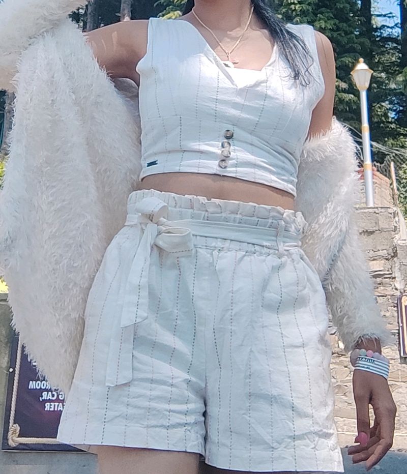 Korean Shorts &amp; Top Cord Set Stylish Pinterest