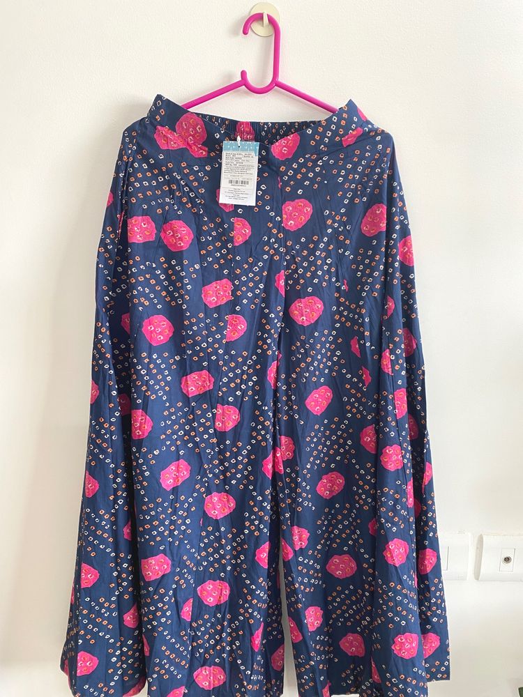 Aks Palazzo Bandhani Print