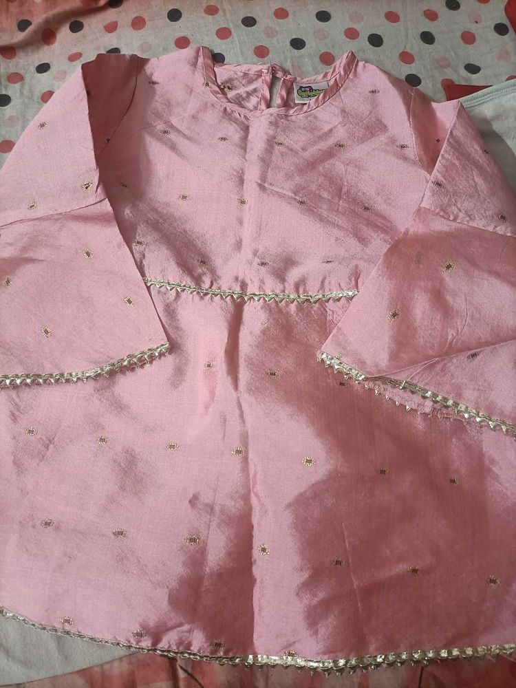 Girls branded silk kurta with dhoti.. never u