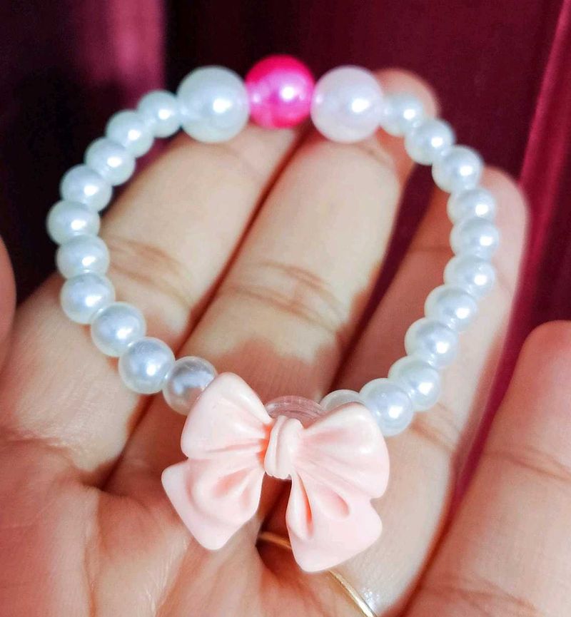 Pearls &amp; Pink Beaded Bracelet