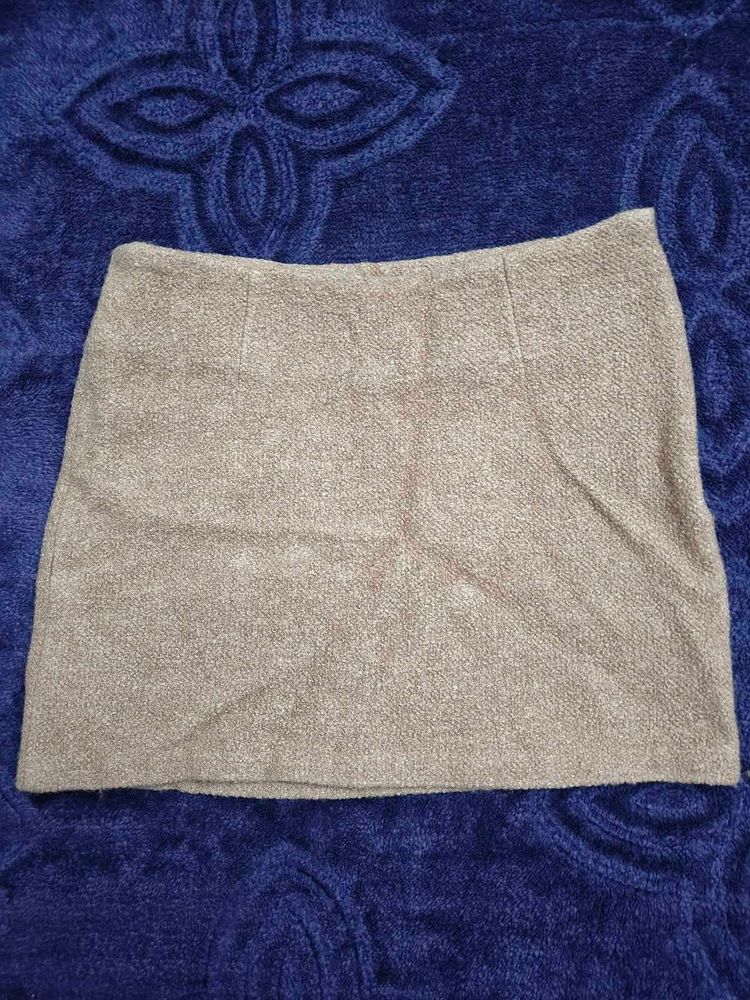 Tan Mini Skirt
