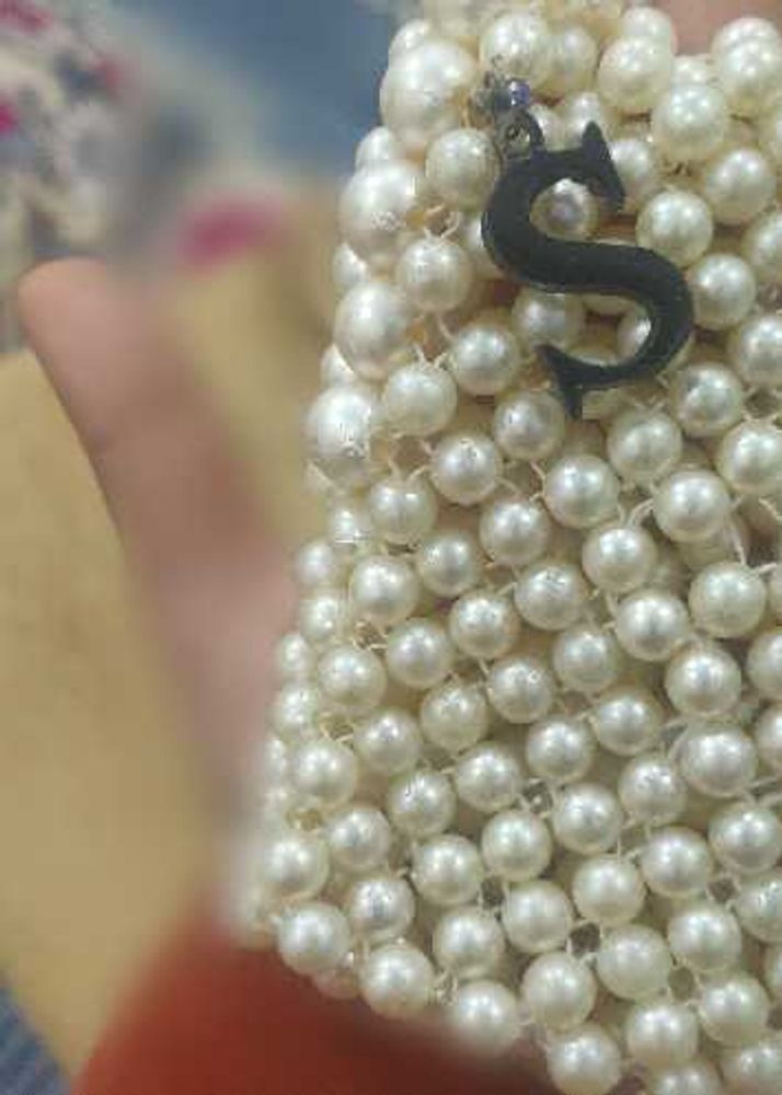 Vintage Pearl Beaded Evening Bag