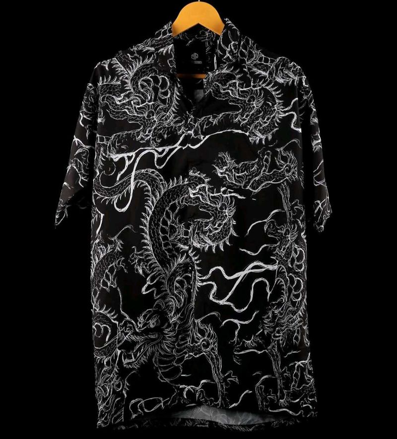 H&amp;M Like Aesthetic Tatsu Dragon Japanese Shir