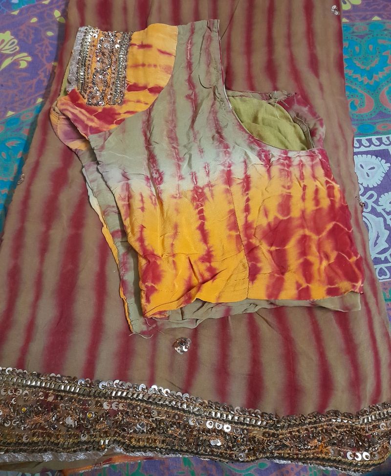 Linen Saree With Blouse