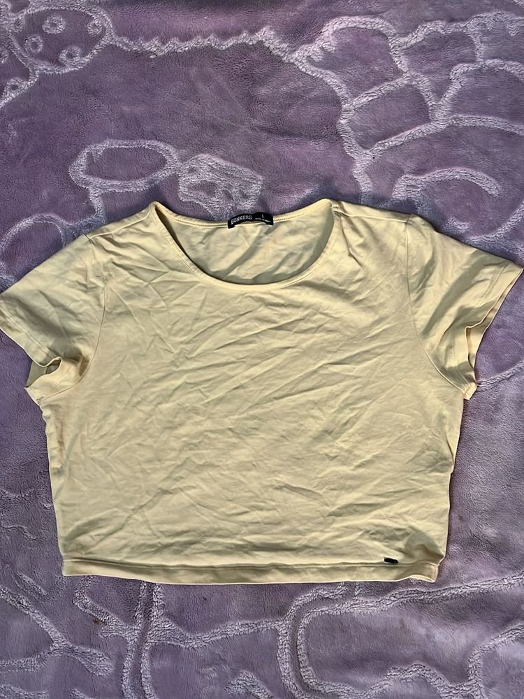 Bonkers Yellow Cropped T-Shirt