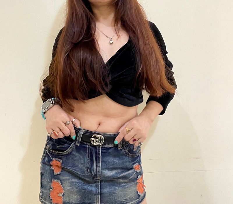 Black Velvet Top