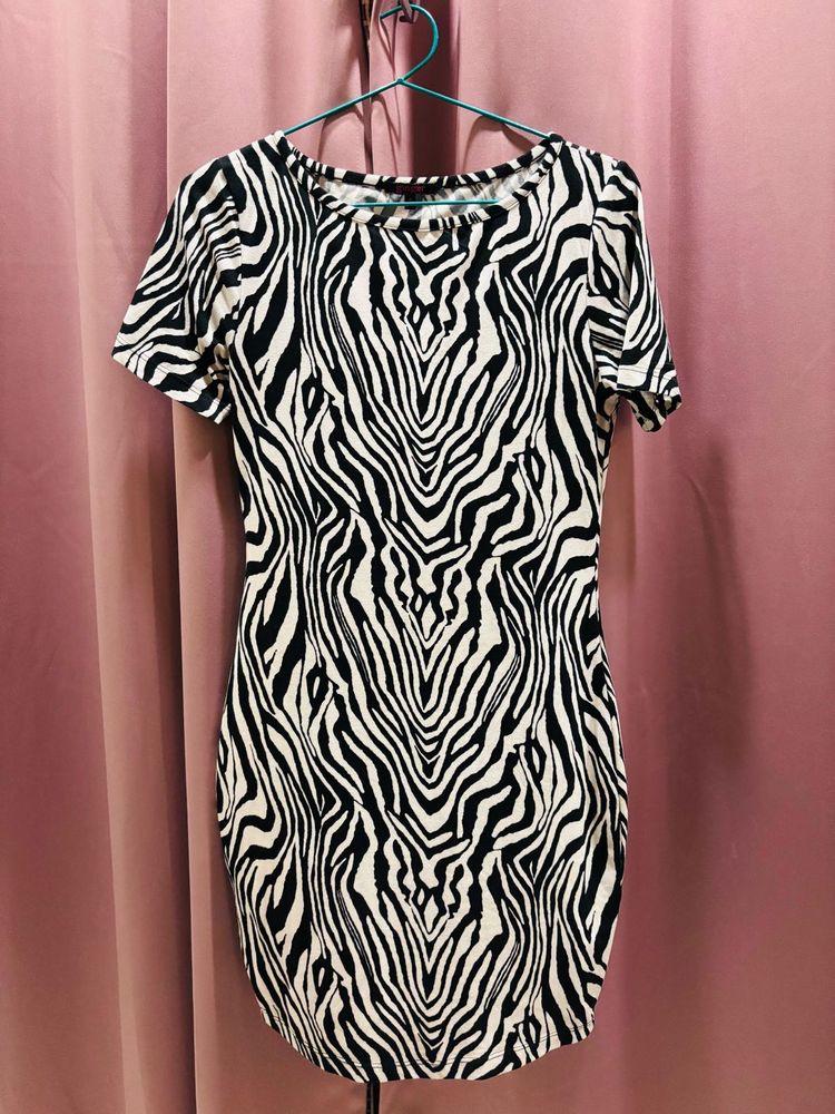Ginger Zebra Print Dress With Free Gift