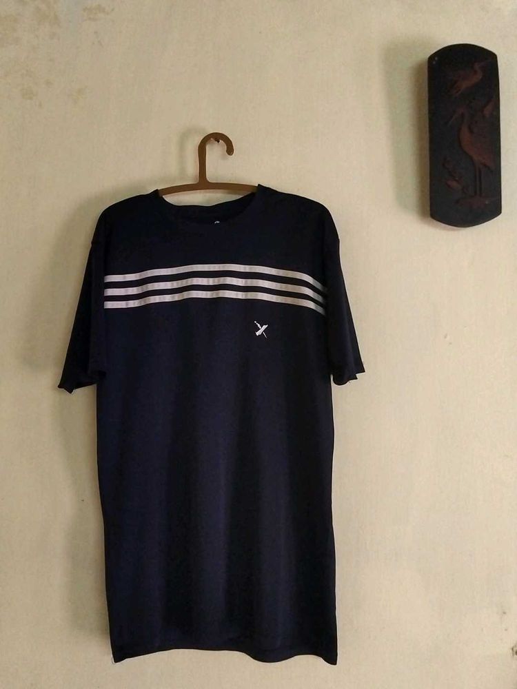 Navy Blue Striped T-Shirt &amp; Brown Stripe T-shirt