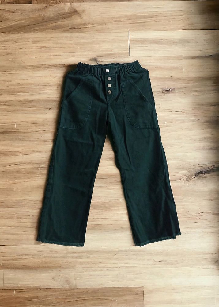 Green Wide Leg Pant