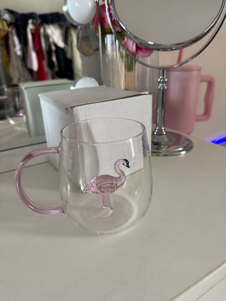 NEW Flamingo Glass Mug