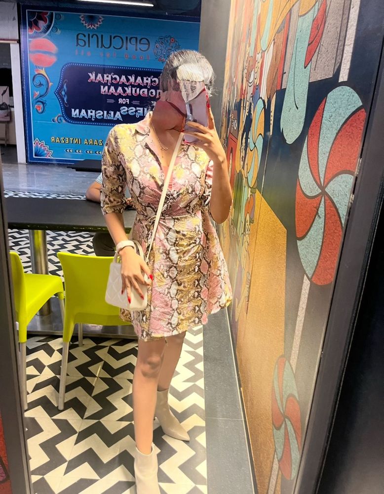 Snakeskin Mini Dress