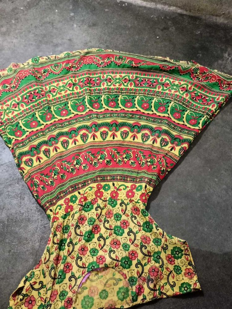 Vintage Print Maxi Skirt