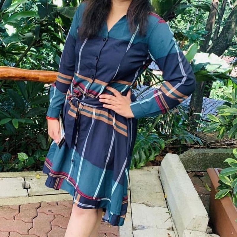 Striped Shirt Dress